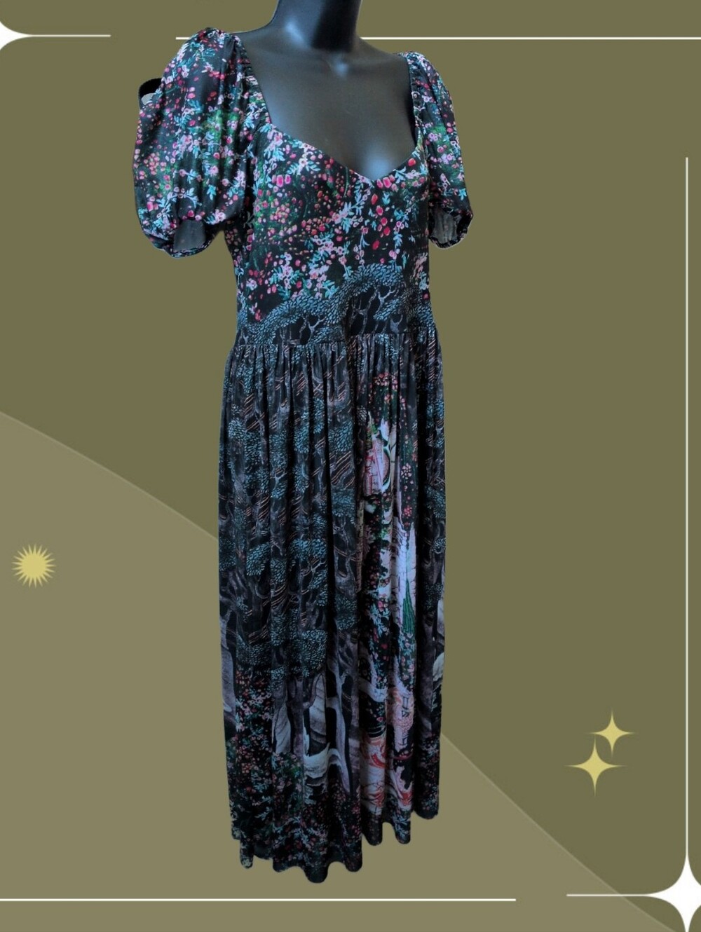 ✨Nwt Nielsen Sleeping Beauty Short Sleeve Midaxi Dress from BlackMilk Clothing s